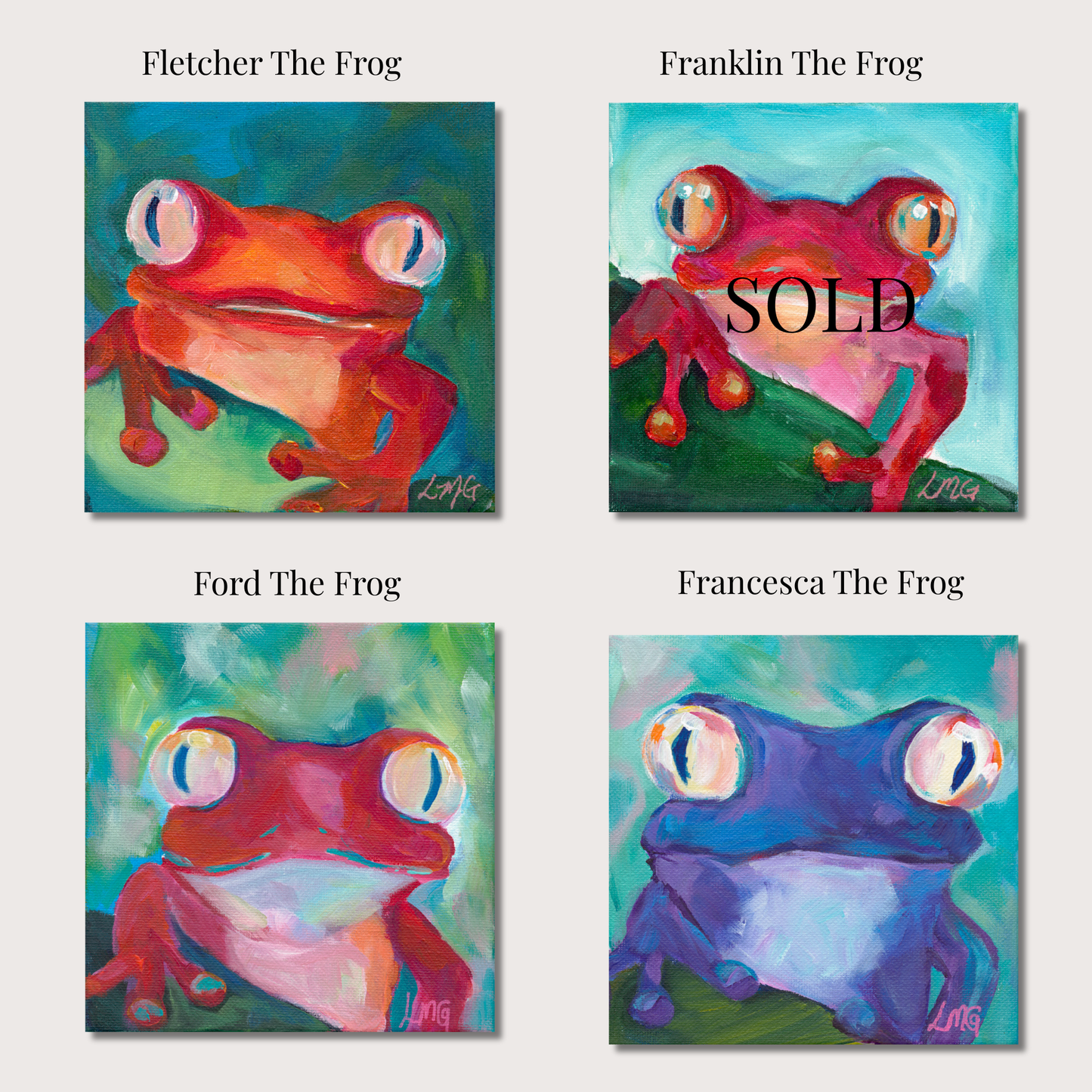 abstract pink red purple and orange from paintings perfect gift for that wildlife lover in your life