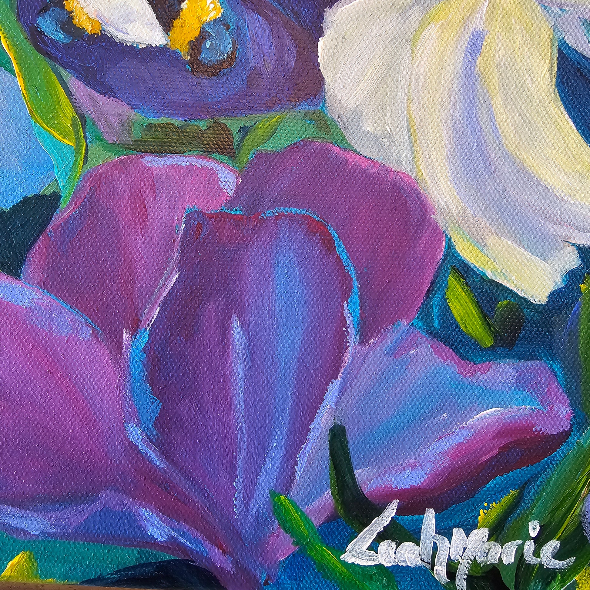 original floral painting by leah marie goddard