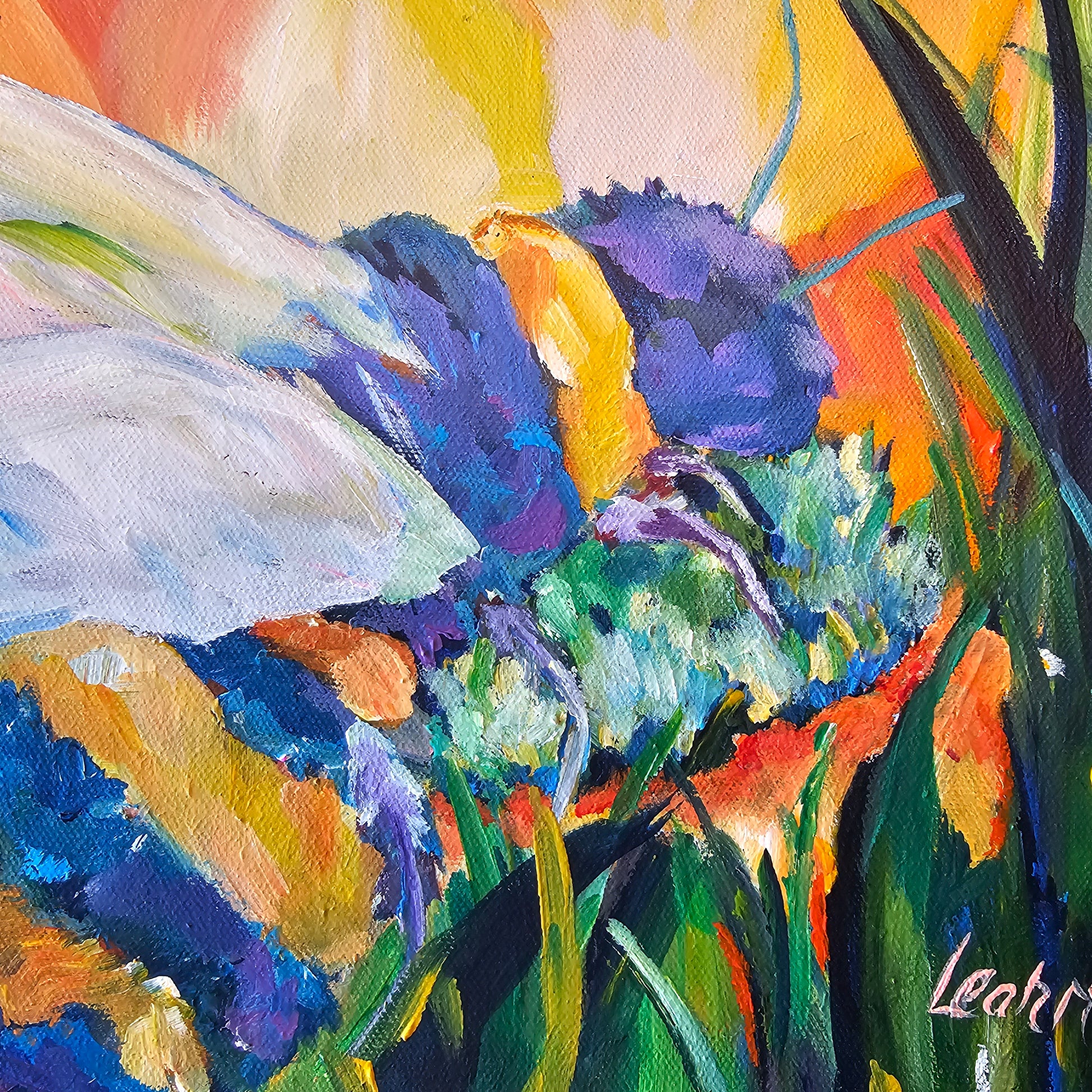 original bee painting from leah marie goddards dopamine collection